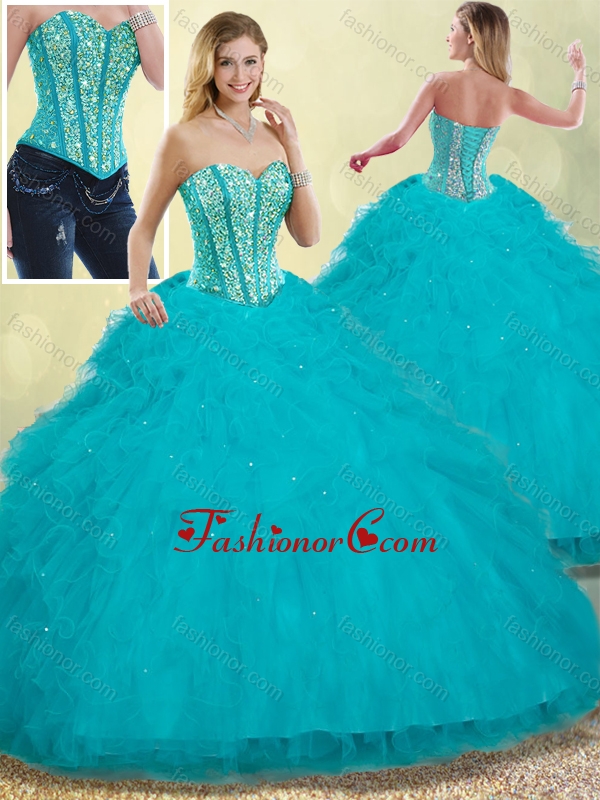 Luxurious Puffy Sweetheart Detachable Quinceanera Dresses with Beading SJQDDT253002-1FOR