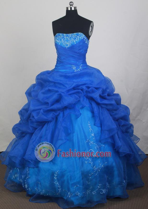 2012 Popular Ball Gown Strapless Floor-Length Quinceanera Dresses Style JP42653