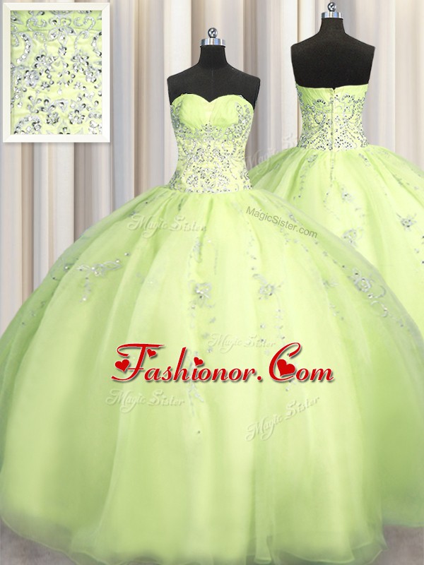 yellow green gown
