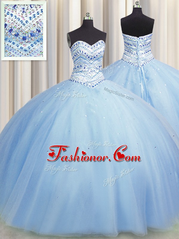 quinceanera dresses light blue puffy