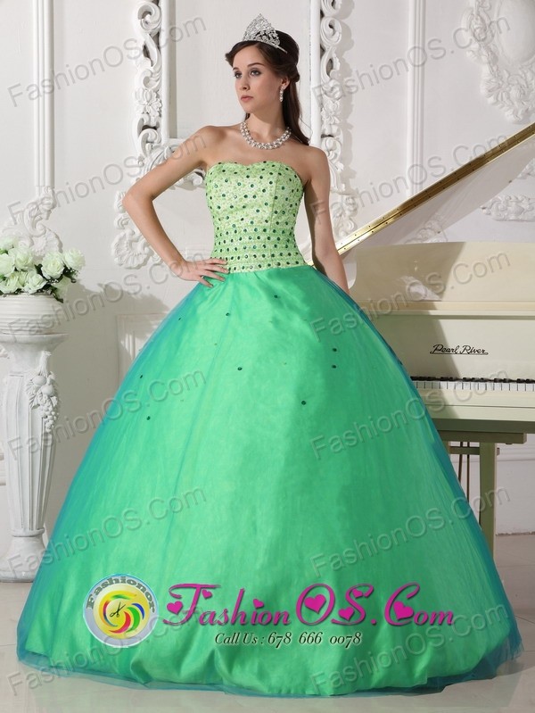 green tulle
