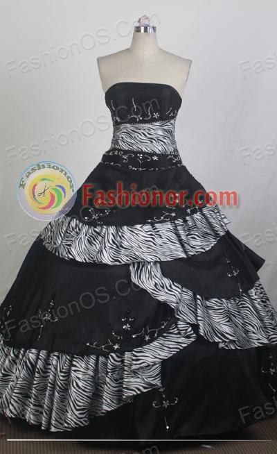 Modest Ball Gown Strapless Floor-length  Quinceanera Dress LZ426071