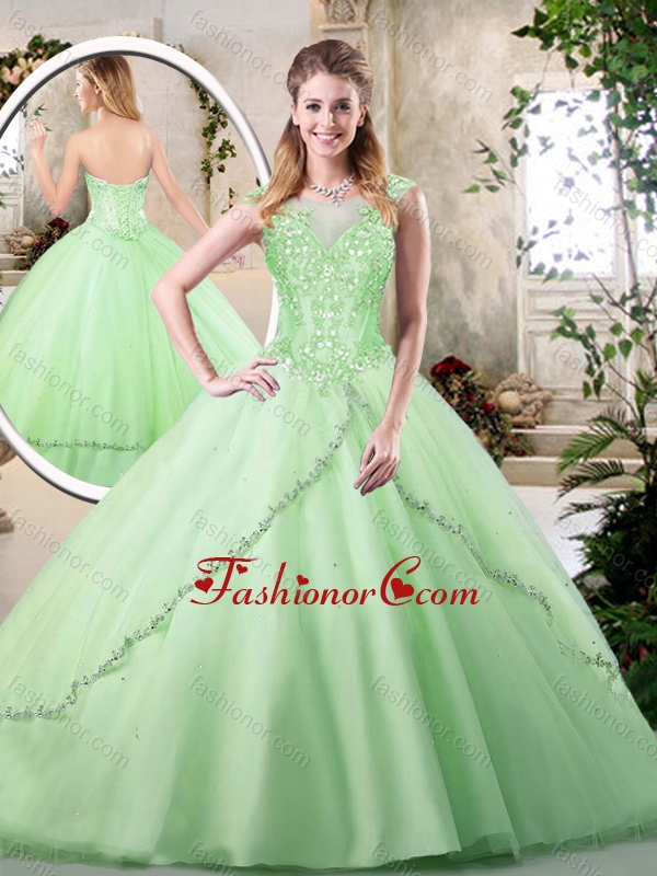 Unique Sweetheart Quinceanera Dresses in Apple Green SJQDDT222002FOR