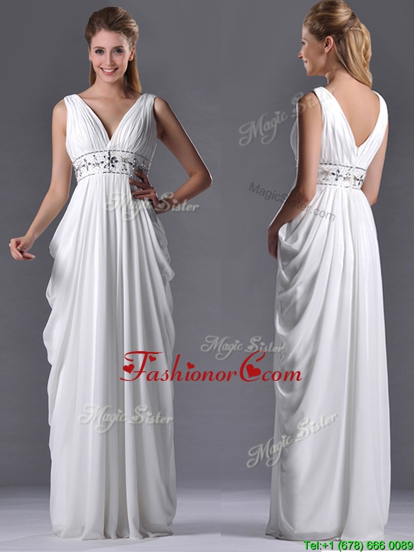 white and silver dama dresses