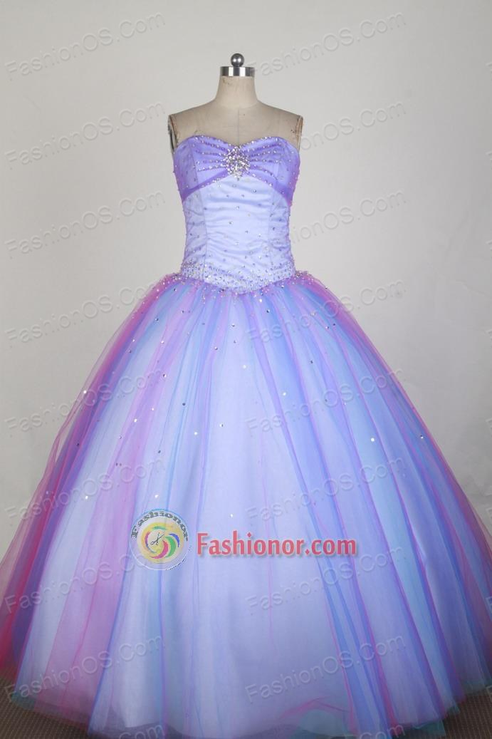 Cheap Ball Gown Strapless Floor-length Lilac Quinceanera Dress ...