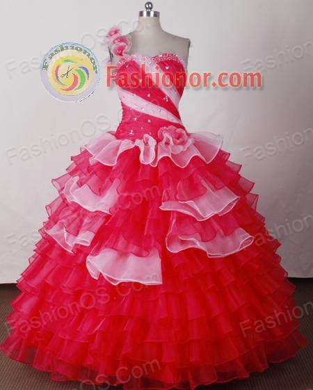 Perfect Ball Gown One Shoulder Neck Floor-length Quinceanera Dress LJ2624