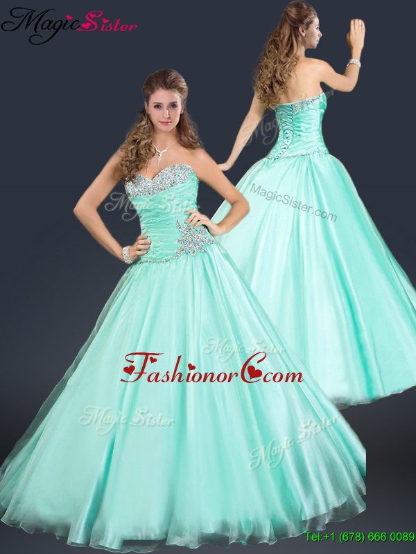 2016 Spring Perfect Sweetheart Beading Prom Dress in Apple Green YCPD004FOR
