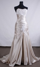 Beautiful A-line Sweetheart Brush Taffeta Grey Prom Dresses Appliques with Beading Style FA--00134