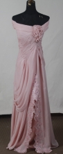 Elegant Empire Off The Shoulder Floor-length Chiffion Prom Dress LHJ42812