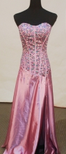 Luxurious column sweetheart-neck floor-length beading purple prom dresses FA-X-131