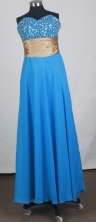 Perfect Empire Sweetheart Floor-length Sky Blue Prom Dress LHJ42837