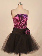 Sexy Short Strap Mini-length Organza Beading Hot Pink Prom Dresses Style FA-C-136