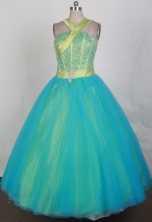 2012 Pretty Ball Gown Halter Top Neck Floor-Length Vintage Quinceanera Dresses Style JP42626