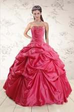 2015 Cheap Appliques Quinceanera Dresses in Hot Pink XFNAO585FOR 