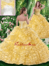 2016 Vintage Ball Gown Sweetheart Beading Quinceanera Dresses SJQDDT333002FOR