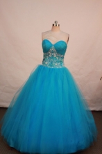 Affordable A-line Sweetheart Floor-length Quinceanera Dresses Appliques with Beading Style FA-Z-0063