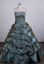 Affordable Ball gown Strapless Floor-length Quinceanera Dresses Beading Style FA-Z-0049
