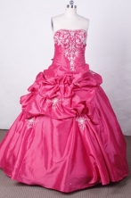 Beautiful Ball Gown Strapless FLoor-Length Hot Pink Quinceanera Dresses Style FA-S-118