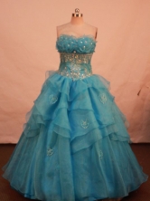 Beautiful Ball gown Strapless Floor-length Quinceanera Dresses Appliques with Beading Style FA-Z-007