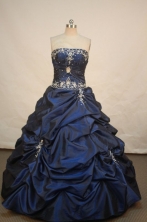 Beautiful Ball gown StraplessFloor-length Quinceanera Dresses Appliques with Beading Style FA-Z-0059