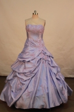 Beautiful Ball gown StraplessFloor-length Quinceanera Dresses Appliques with Beading Style FA-Z-0077
