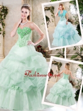 Cheap A Line Quinceanera Dresses with Hand Made Flowers SJQDDT229002-1FOR