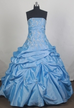 Cheap Ball gown Strapless Floor-length Vintage Quinceanera Dresses Style FA-W-r02