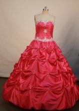 Elegant Ball gown Strapless Floor-length Quinceanera Dresses Appliques with Beading Style FA-Z-0085