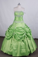 Elegant Ball gown Strapless Floor-length Vintage Quinceanera Dresses TD2419