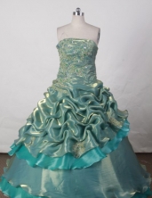 Exclusive Ball gown StraplessFloor-length Quinceanera Dresses Appliques Style FA-Z-0074