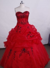 Exclusive Ball gown Sweetheart Floor-length Vintage Quinceanera Dresses Embroidery Style FA-Z-0027