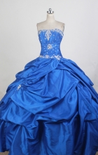 Exquisite Ball Gown Strapless Floor-length Quinceanera Dress ZQ12426064