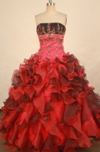 Luxurious Ball gown Strapless Floor-length Vintage Quinceanera Dresses Style FA-W-333