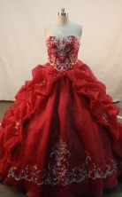 Luxurious Ball gown Sweetheart Floor-length Embroidery with Beading Vintage Quinceanera Dresses Y042430