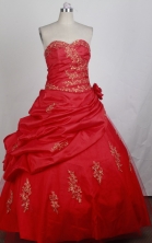 Modest Ball Gown Sweetheart Floor-length Vintage Quinceanera Dress ZQ12426037