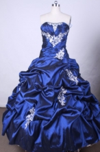 Popular Ball Gown Strapless FLoor-Length Hot Pink Beading and Appliques Quinceanera Dresses Style FA-S-104