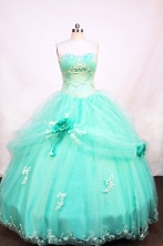 Pretty Ball Gown Strapless Floor-length Apple green Quinceanera Dresses Style FA-W-030
