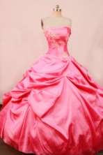 Pretty Ball gown Strapless Floor-length Quinceanera Dresses Style FA-W-100