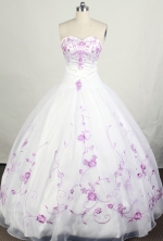 Pretty Ball gown Strapless Floor-length Quinceanera Dresses Style FA-W-r70