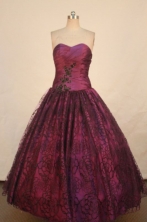 Romantic Ball gown Strapless Floor-length Vintage Quinceanera Dresses Style FA-W-351