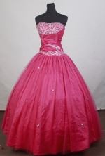 Simple Ball Gown Strapless Floor-length Vintage Quinceanera Dress ZQ12426034