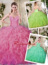 Vintage  Appliques and Ruffles Quinceanera Dresses with Sweetheart SJQDDT228002-3FOR