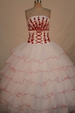 Wonderful Ball gown Strapless Floor-length Vintage Quinceanera Dresses Style FA-W-335