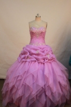 Wonderful Ball gown Sweetheart Floor-length Quinceanera Dresses Embroidery with Beading Style Y042439