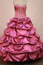 Wonderful Ball gown Sweetheart-neck Taffeta Floor-length Quinceanera Dresses Style FA-W-103