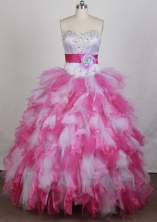 2012 Pretty Ball Gown Sweetheart Neck Floor-Length Quinceanera Dresses Style JP42605