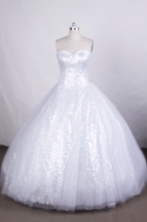 Beautiful A-line Sweetheart Floor-length Quinceanera Dresses Sequins Style FA-Z-0045