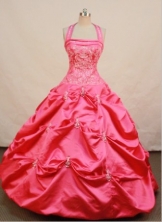 Beautiful Ball gown Halter topFloor-length Quinceanera Dresses Embroidery with Beading Style FA-Z-0065