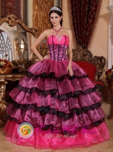 Brand New Multi-color sweet sixteen Dress For 2013 Sweetheart Organza Ruffles Gorgeous Ball Gown for Graduation Style QDZY554FOR
