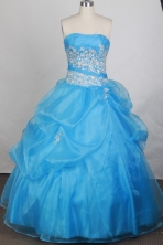 Cheap Ball gown Strapless Floor-length Quinceanera Dresses Style FA-W-r51